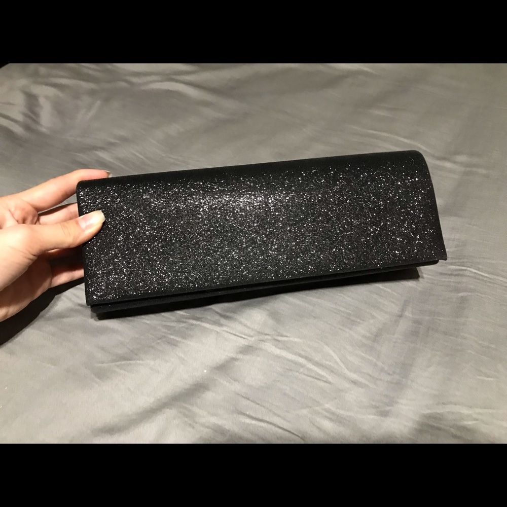 Sparkly Black hard clutch